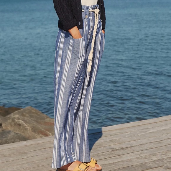 Anthropologie Pants - Anthropologie Lilianna Striped Wide-Leg Pants